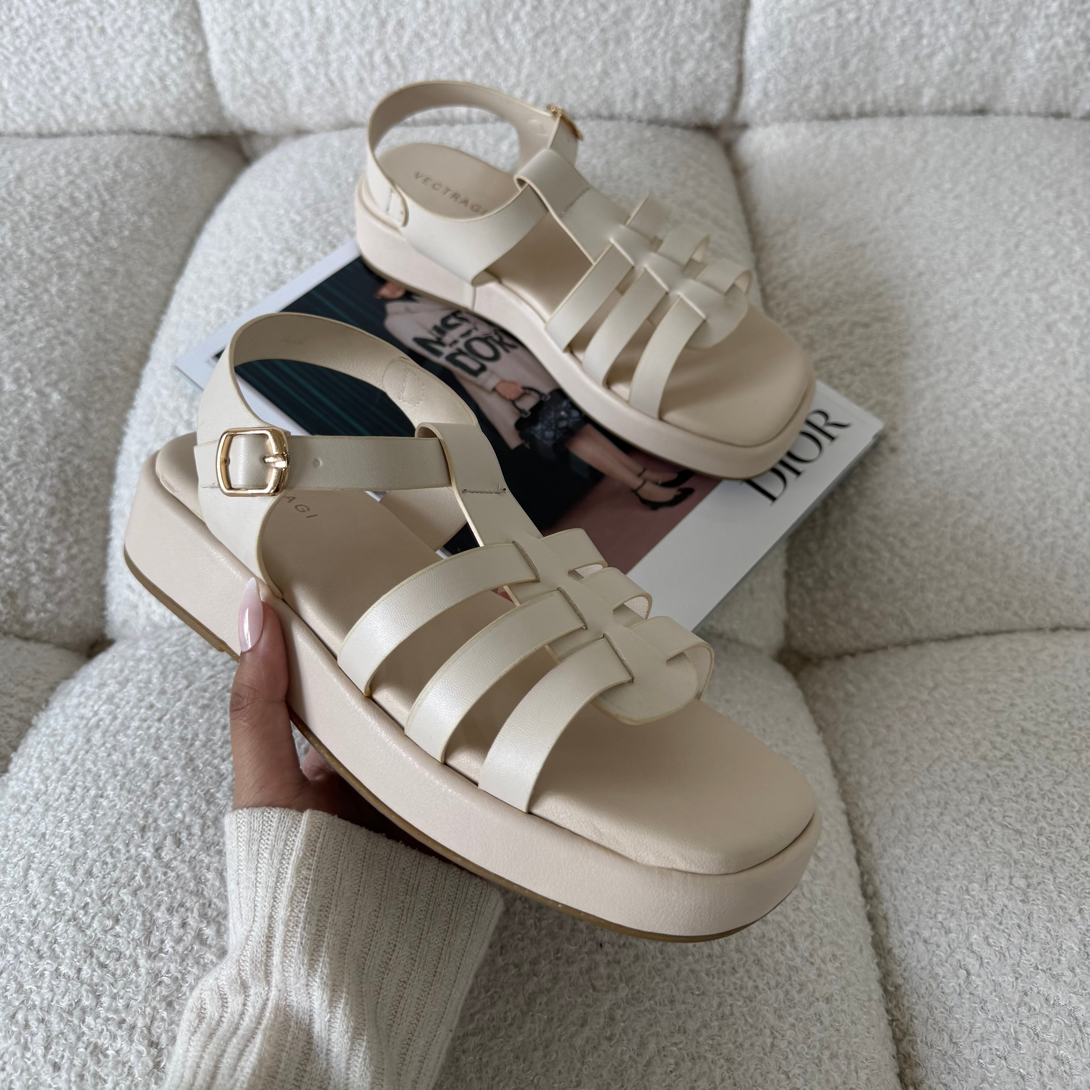 Off white fisherman sandals