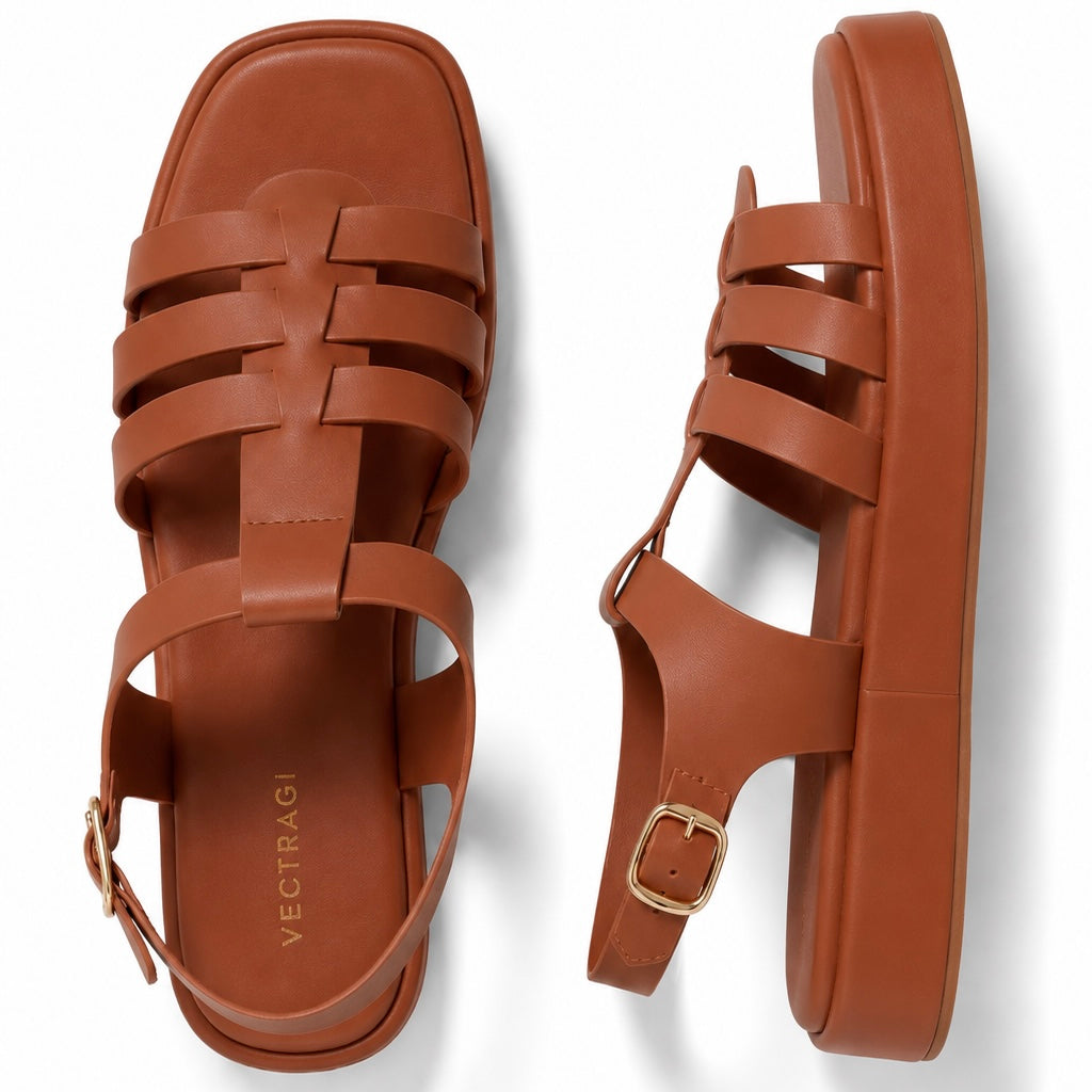 Brown fisherman sandals
