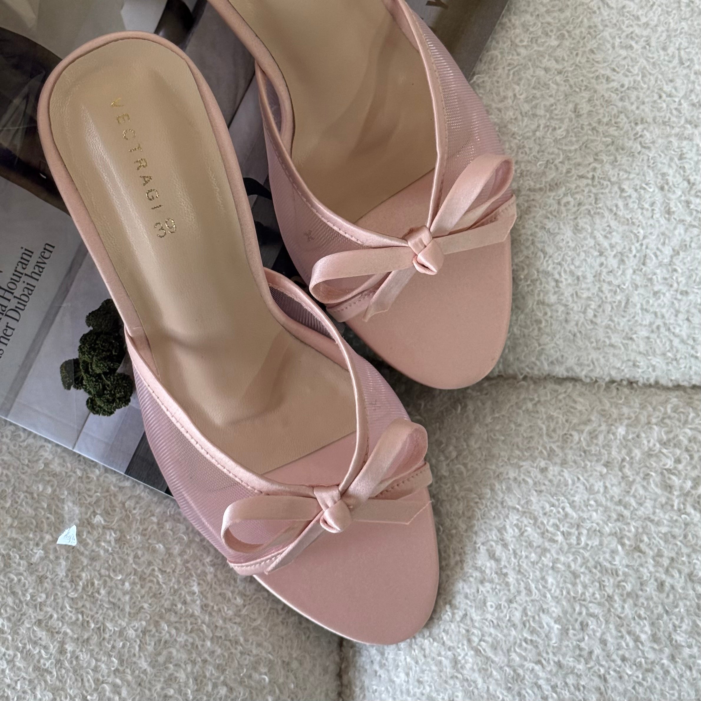 Pink kitten heels