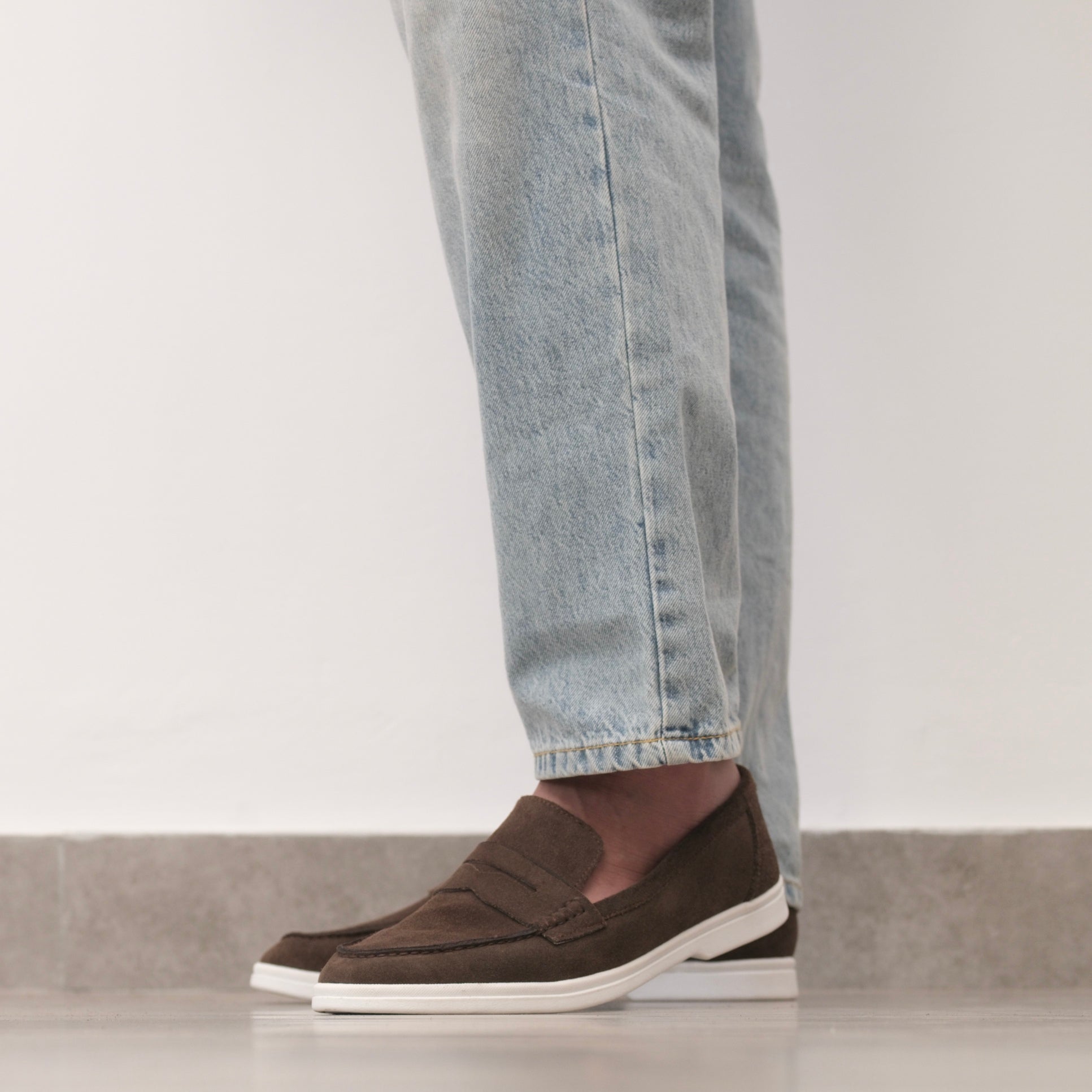 MOCHA BROWN BELTED LOAFERS