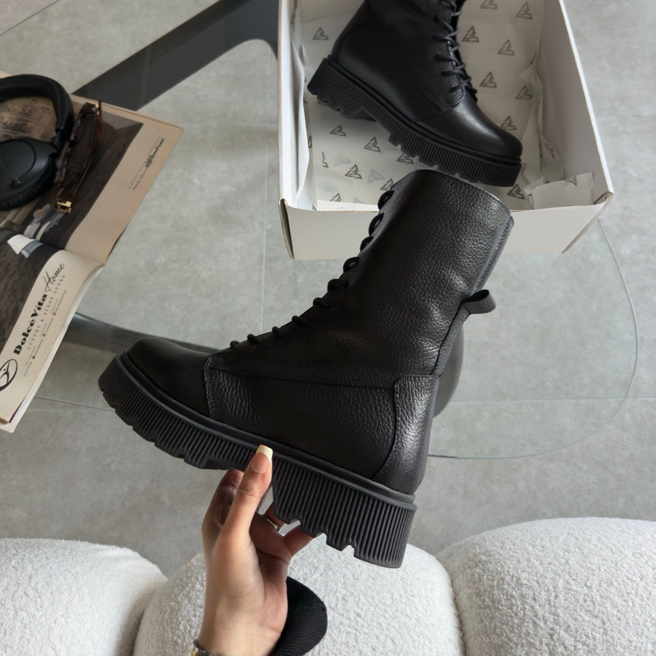 Trendsetter black combat boots