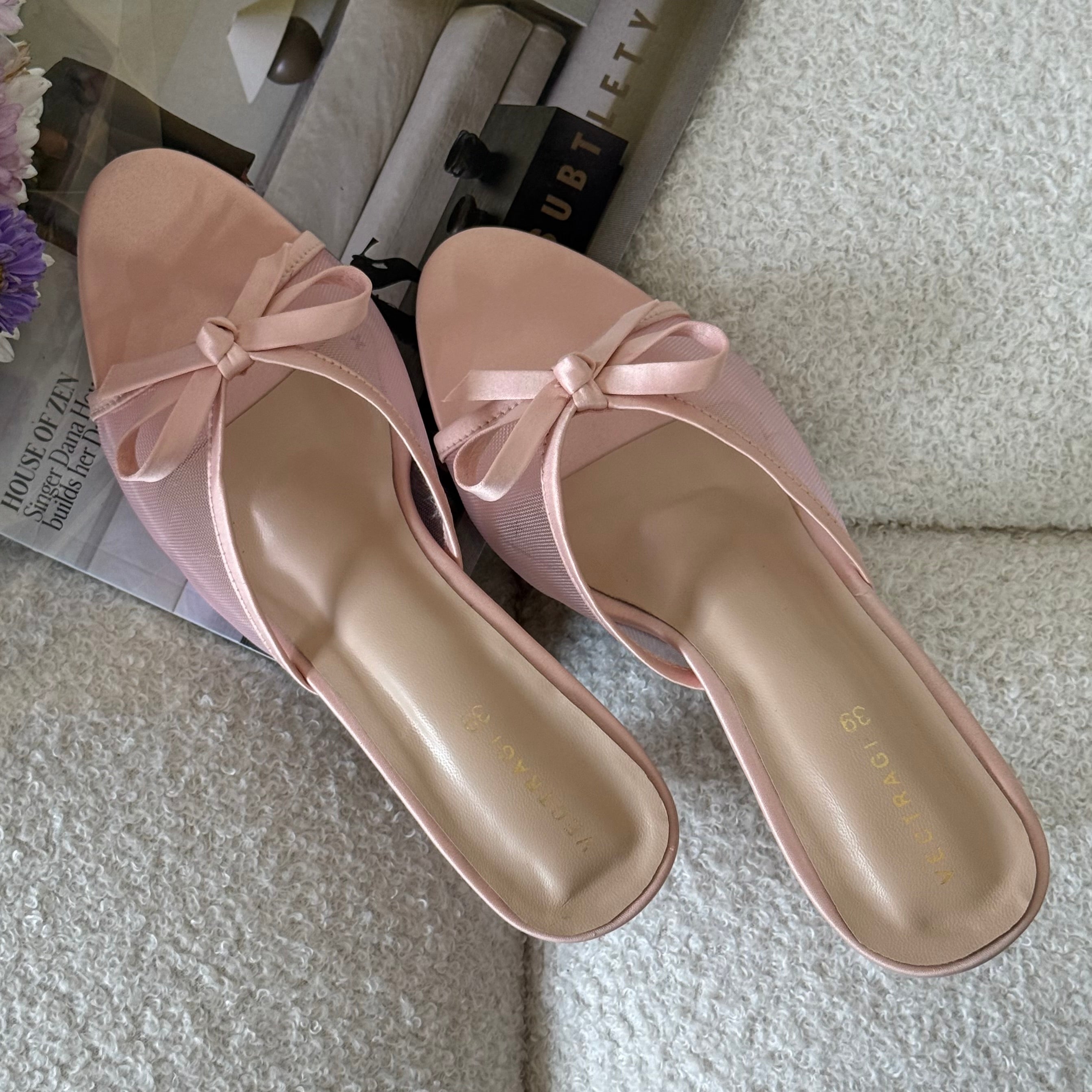 Pink kitten heels