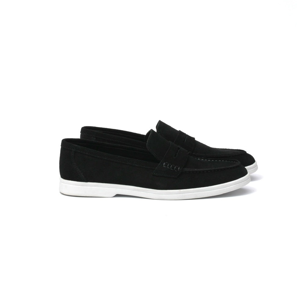 BLACK URBAN BELTED LOAFERS