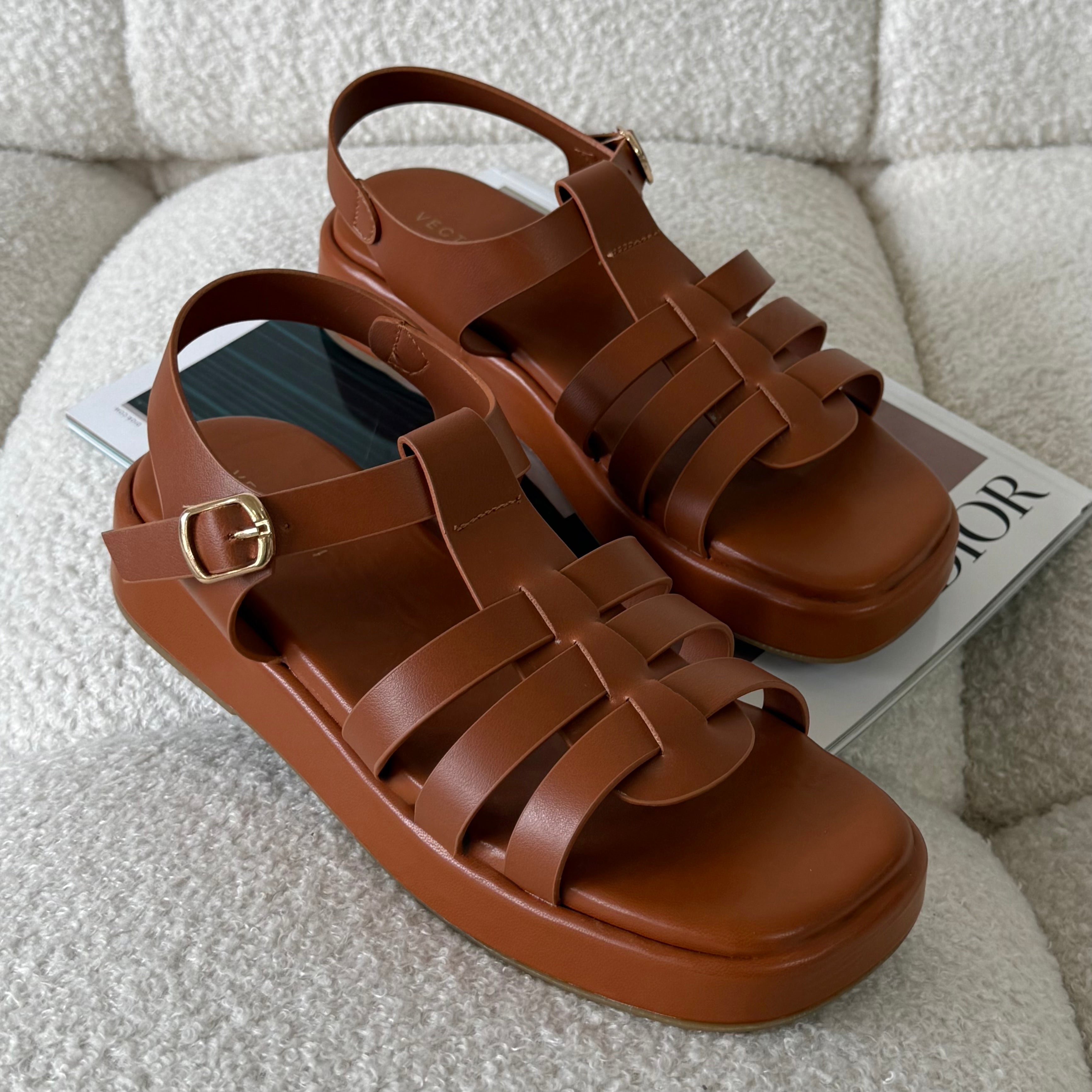 Brown fisherman sandals