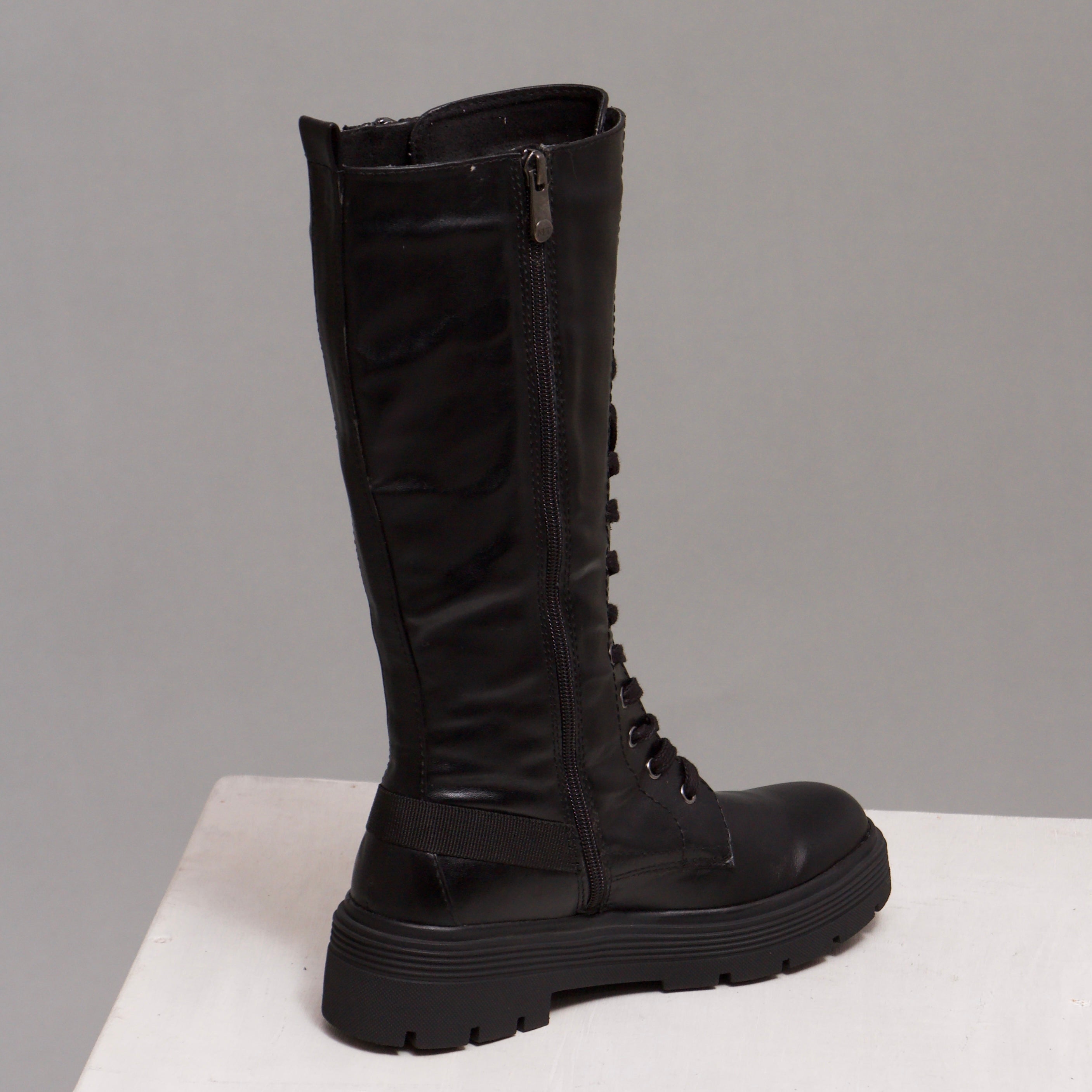 Long winter lace up boots