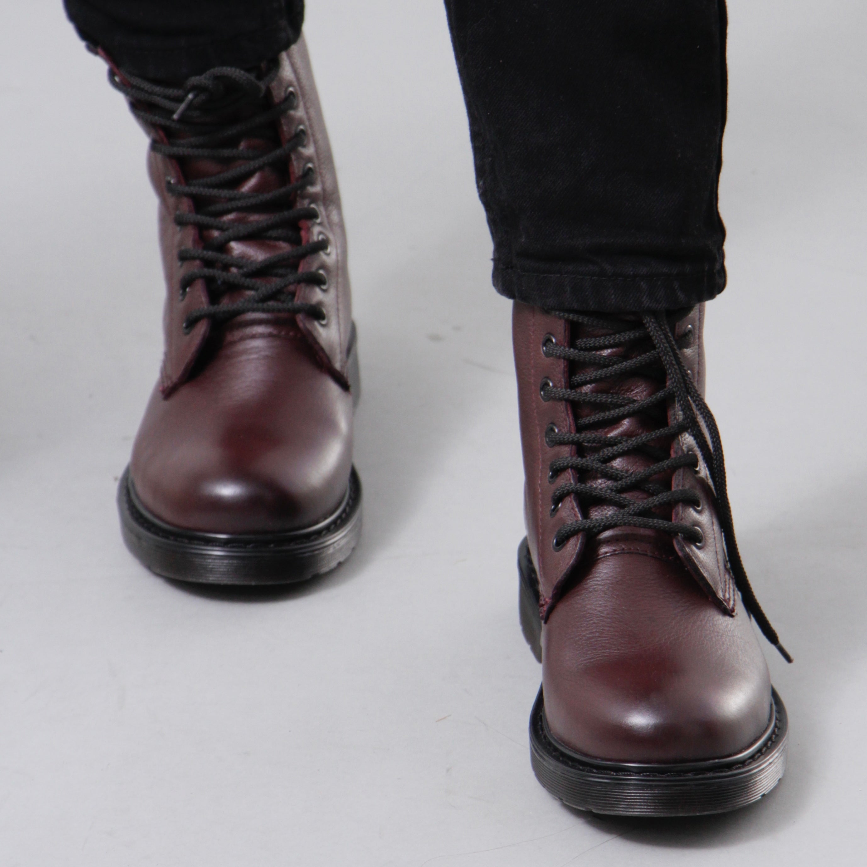 Deep maroon classy lace ups