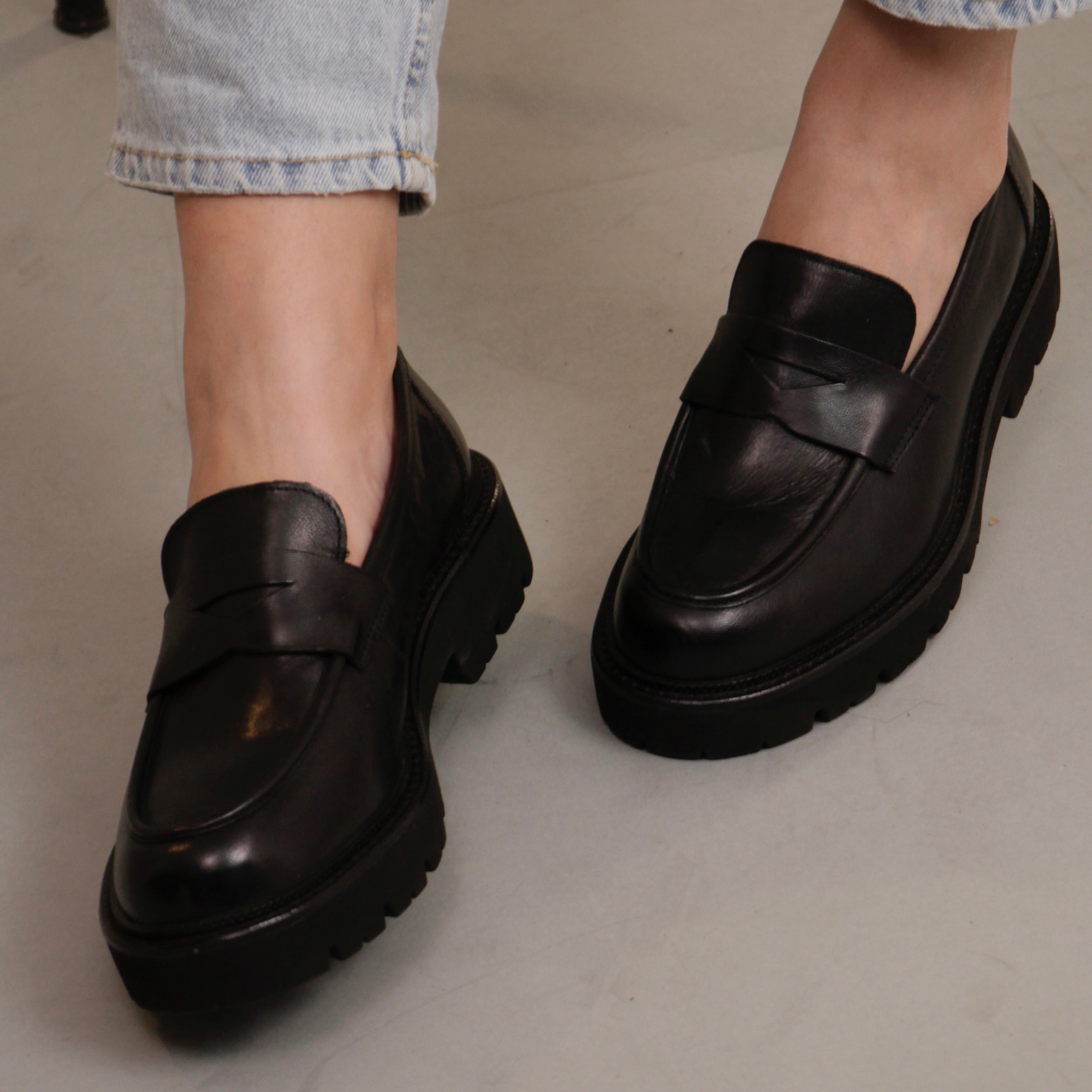 Klayton classic black chunky loafers