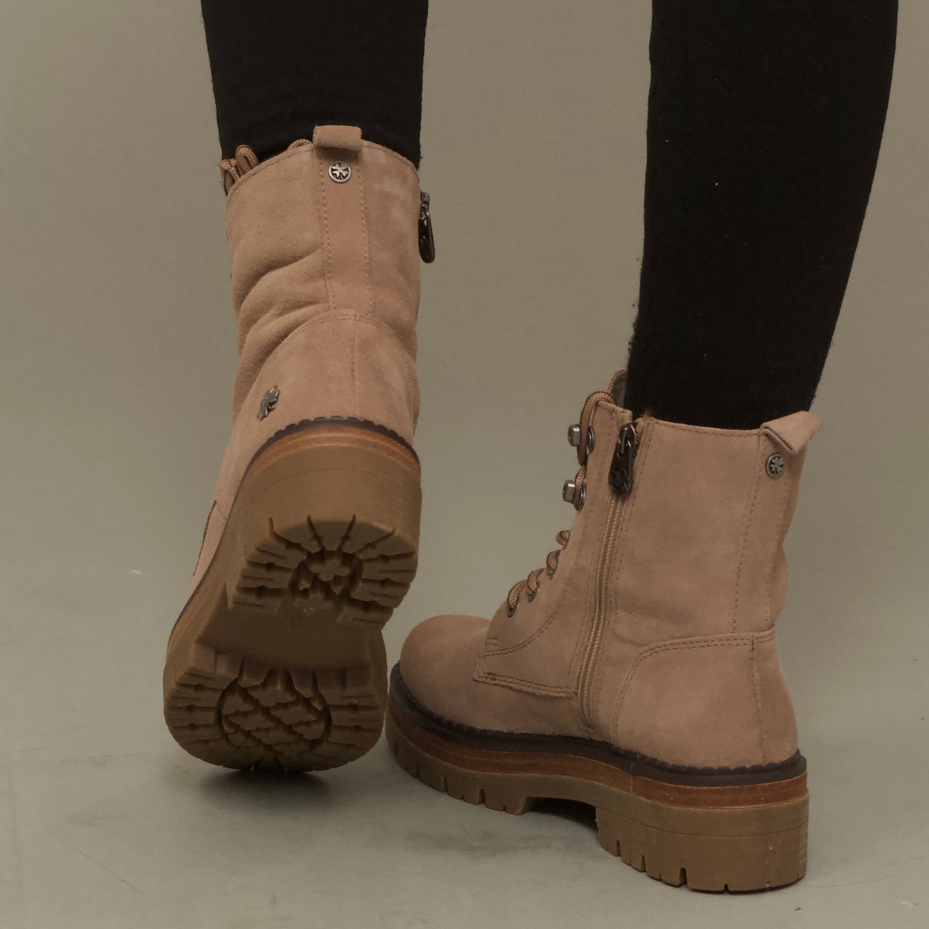 Suede honey glow boots