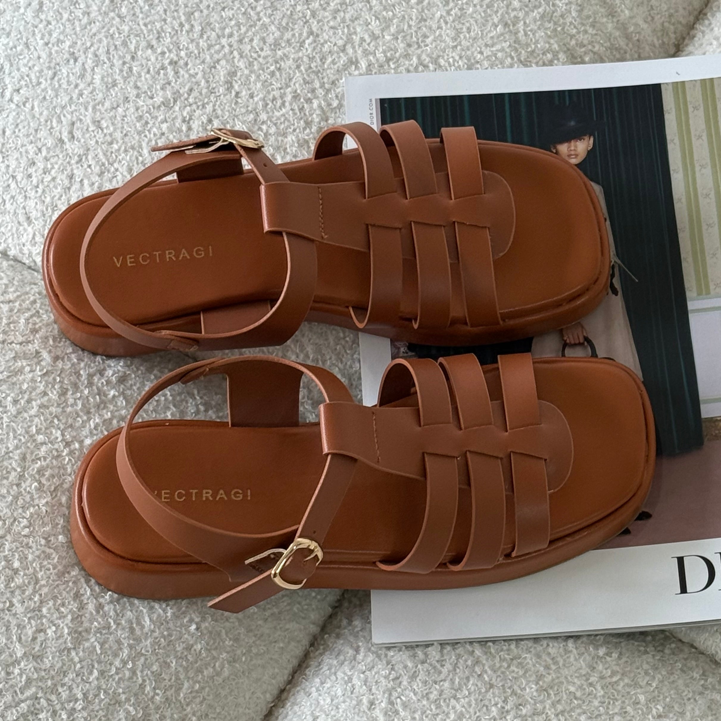 Brown fisherman sandals