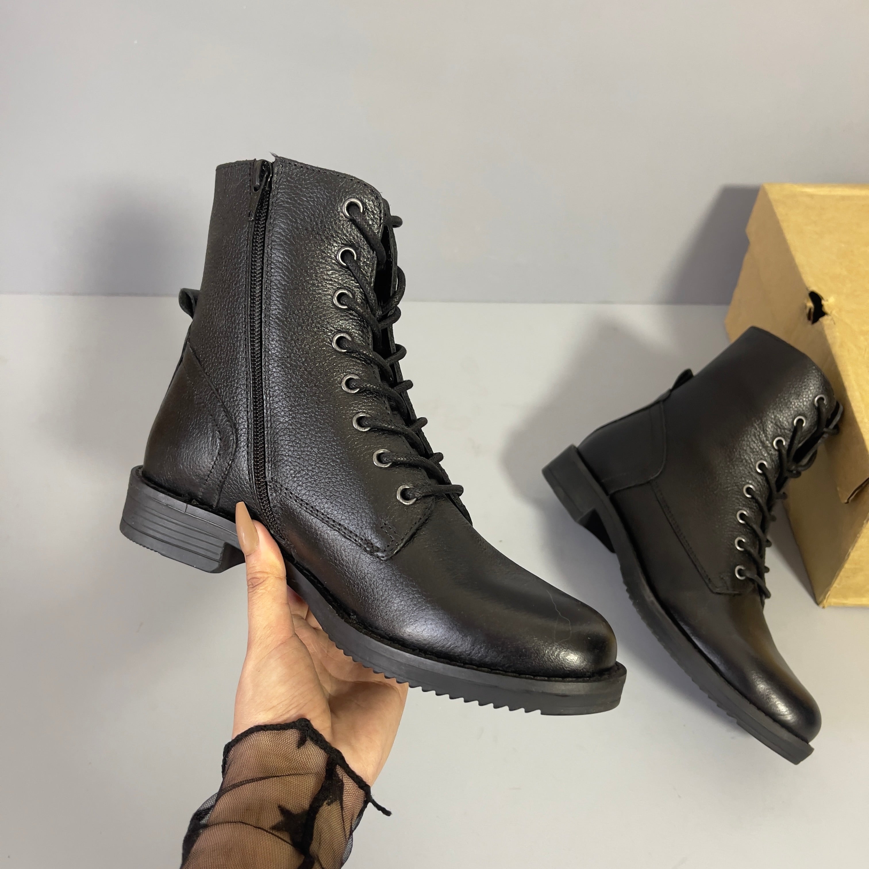 Flat Sole Biker Boots