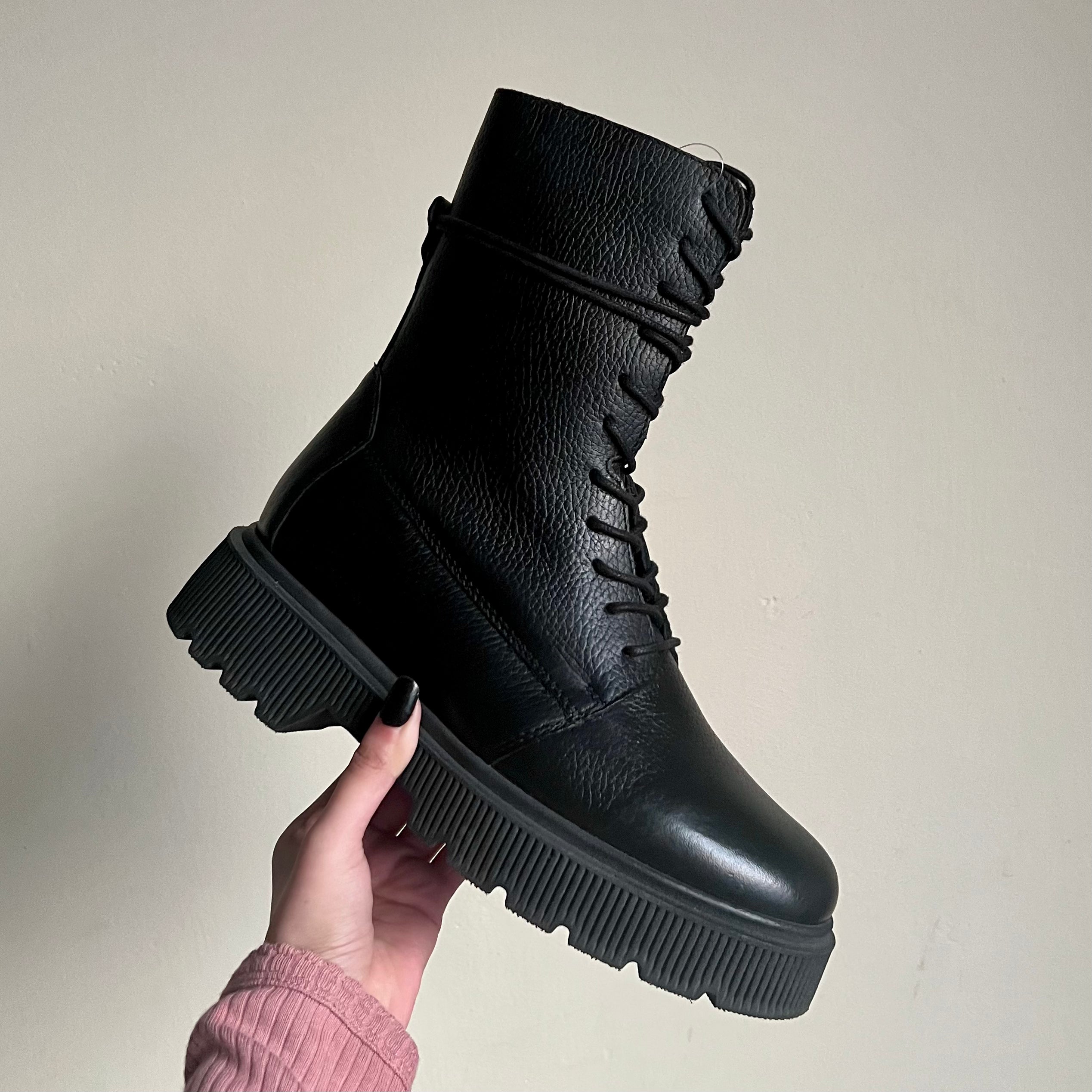 Long lace up boots womens online