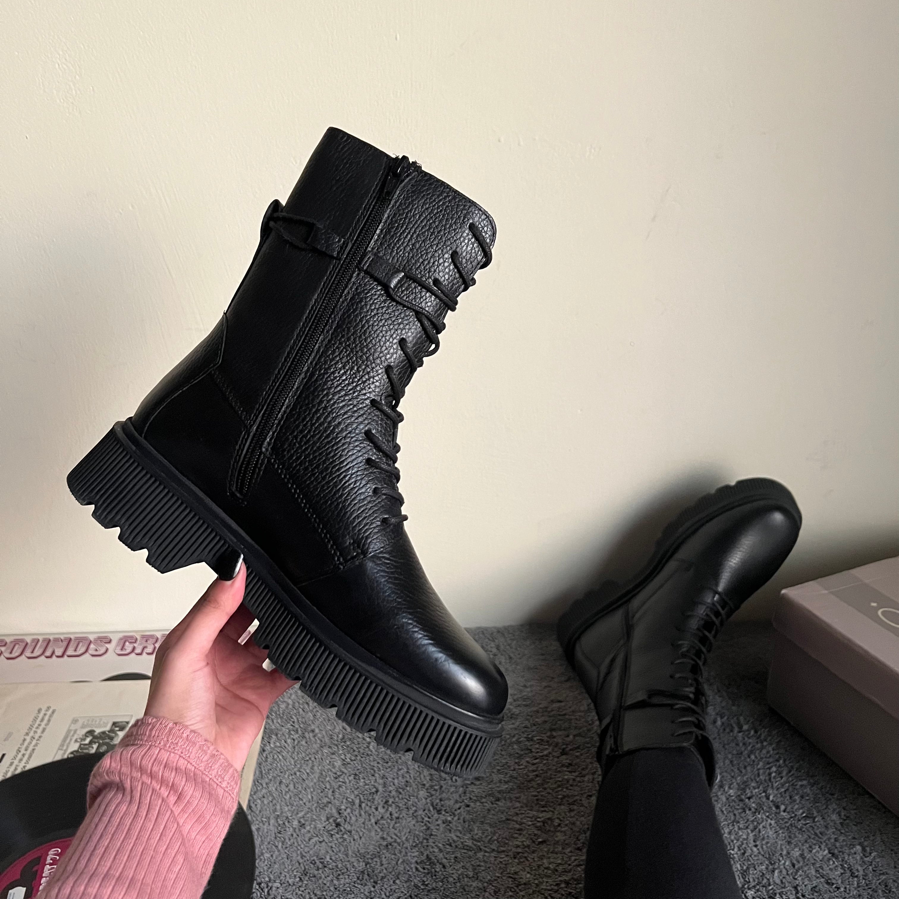 Trendsetter black combat boots