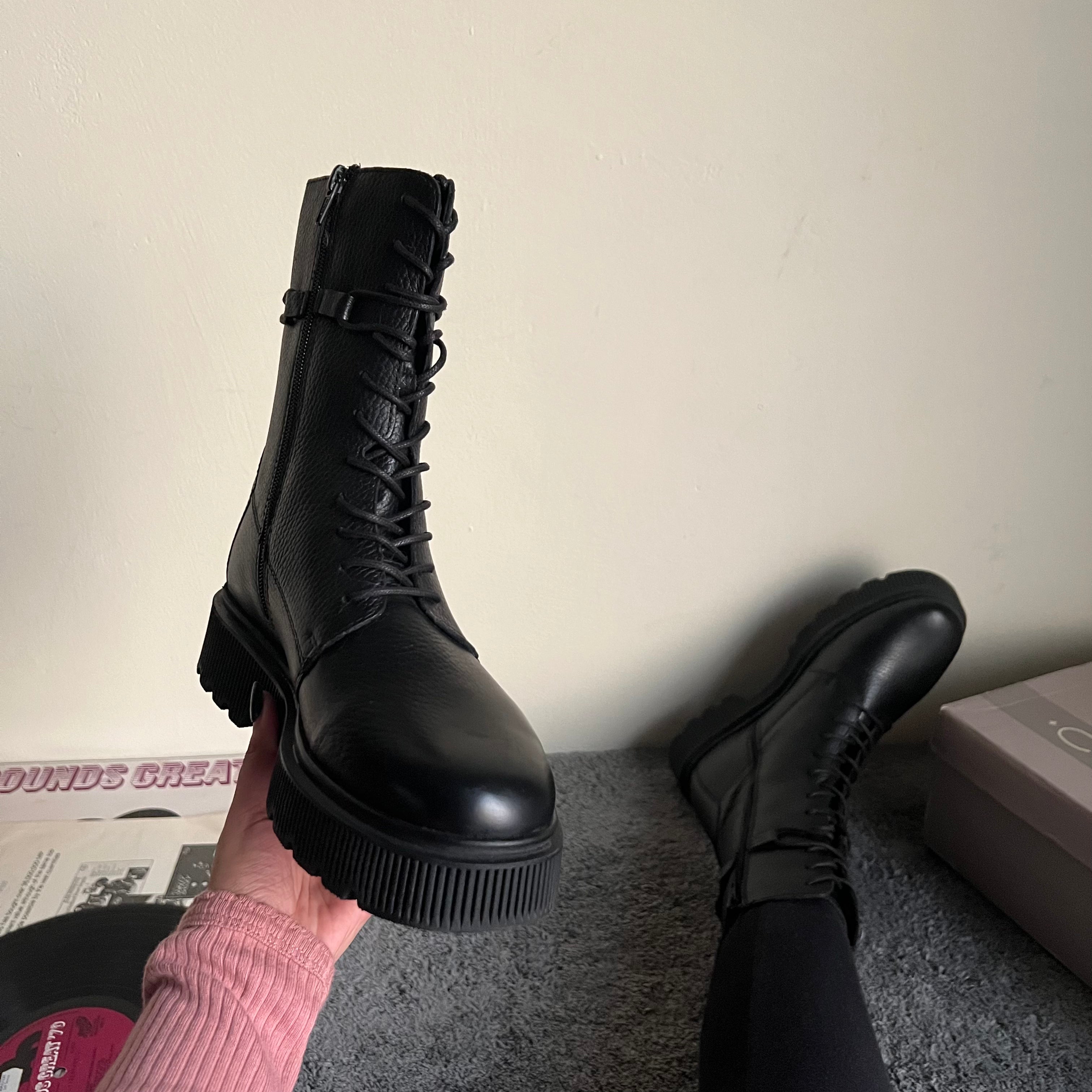 Trendsetter black combat boots