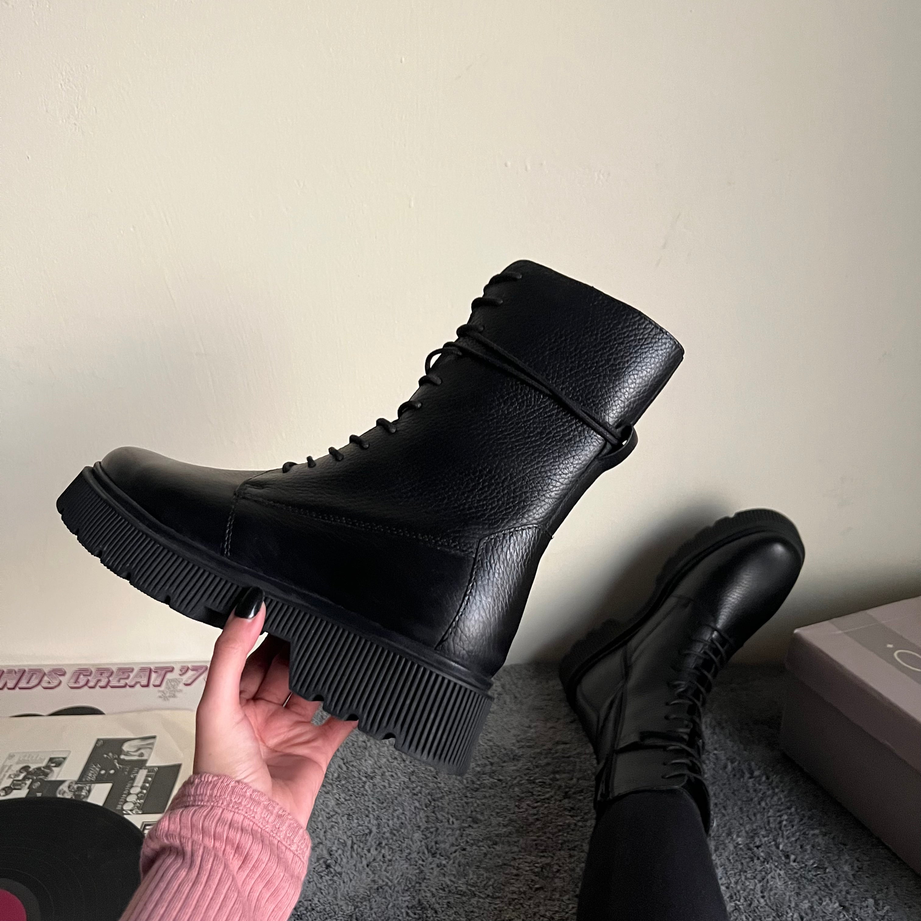 Trendsetter black combat boots