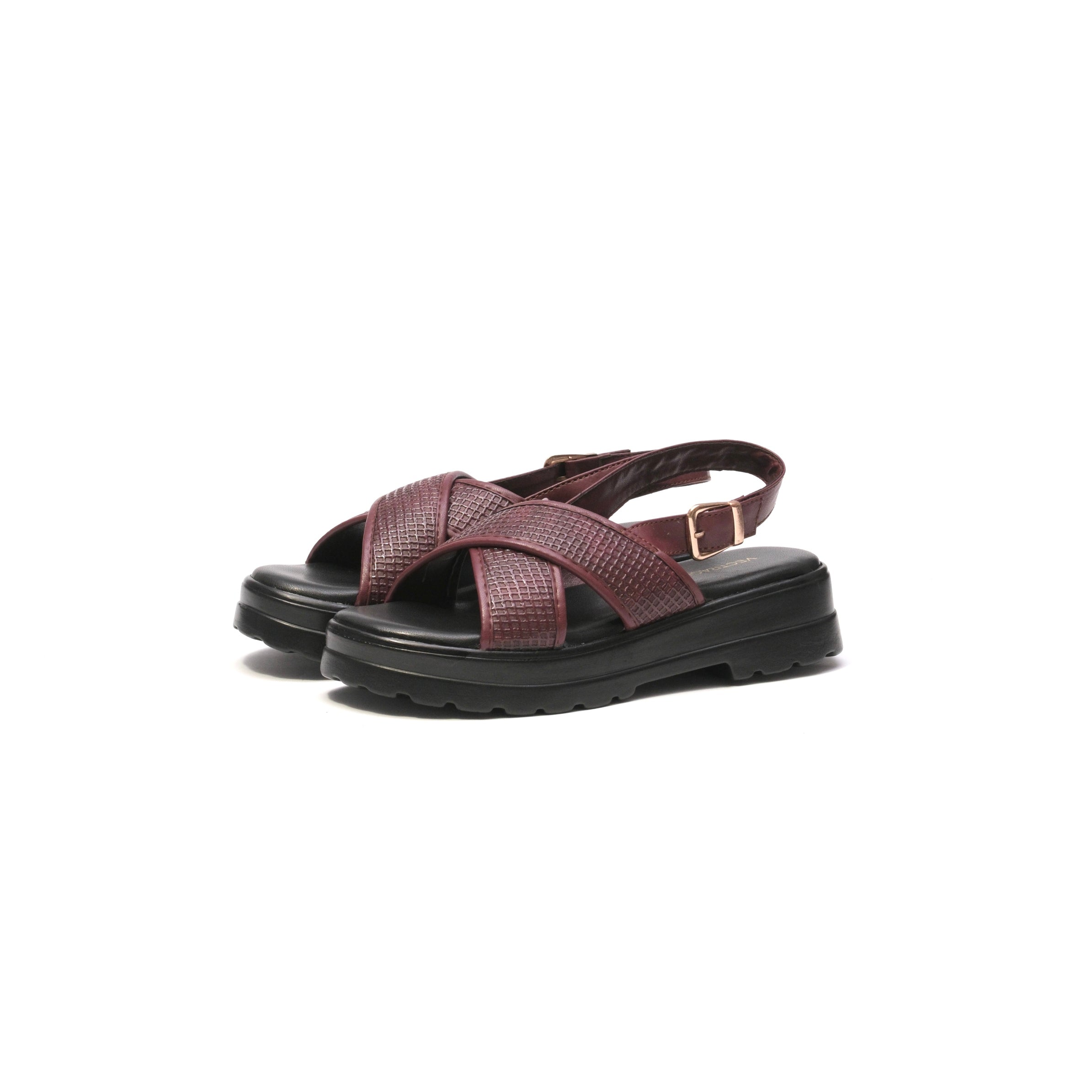 MAROON TAVI SANDALS