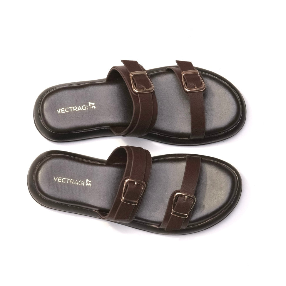 BROWN LUNI FLAT
