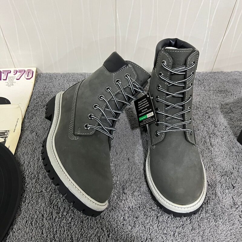 Grey digger boots