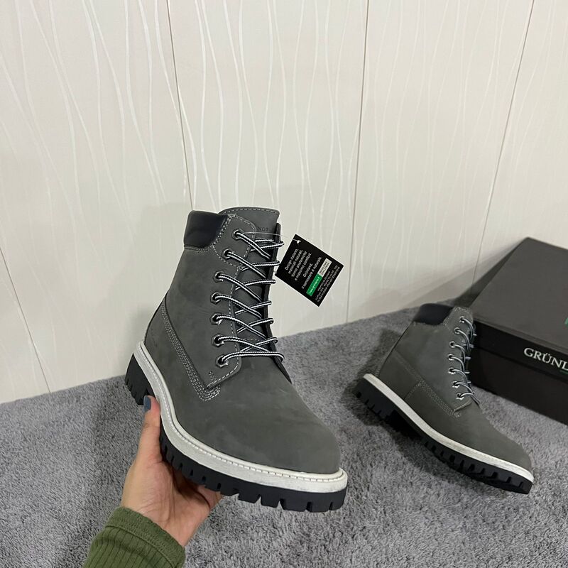 Grey digger boots